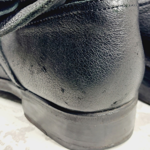 Tusitania Black Leather Almond Toe Lace Up Women's Ankle Boots i 303 - Picture 11 of 13